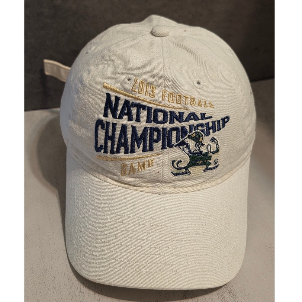 Adidas Notre Dame 2013 Football National Championship Hat White ER99Z Mens OSFM